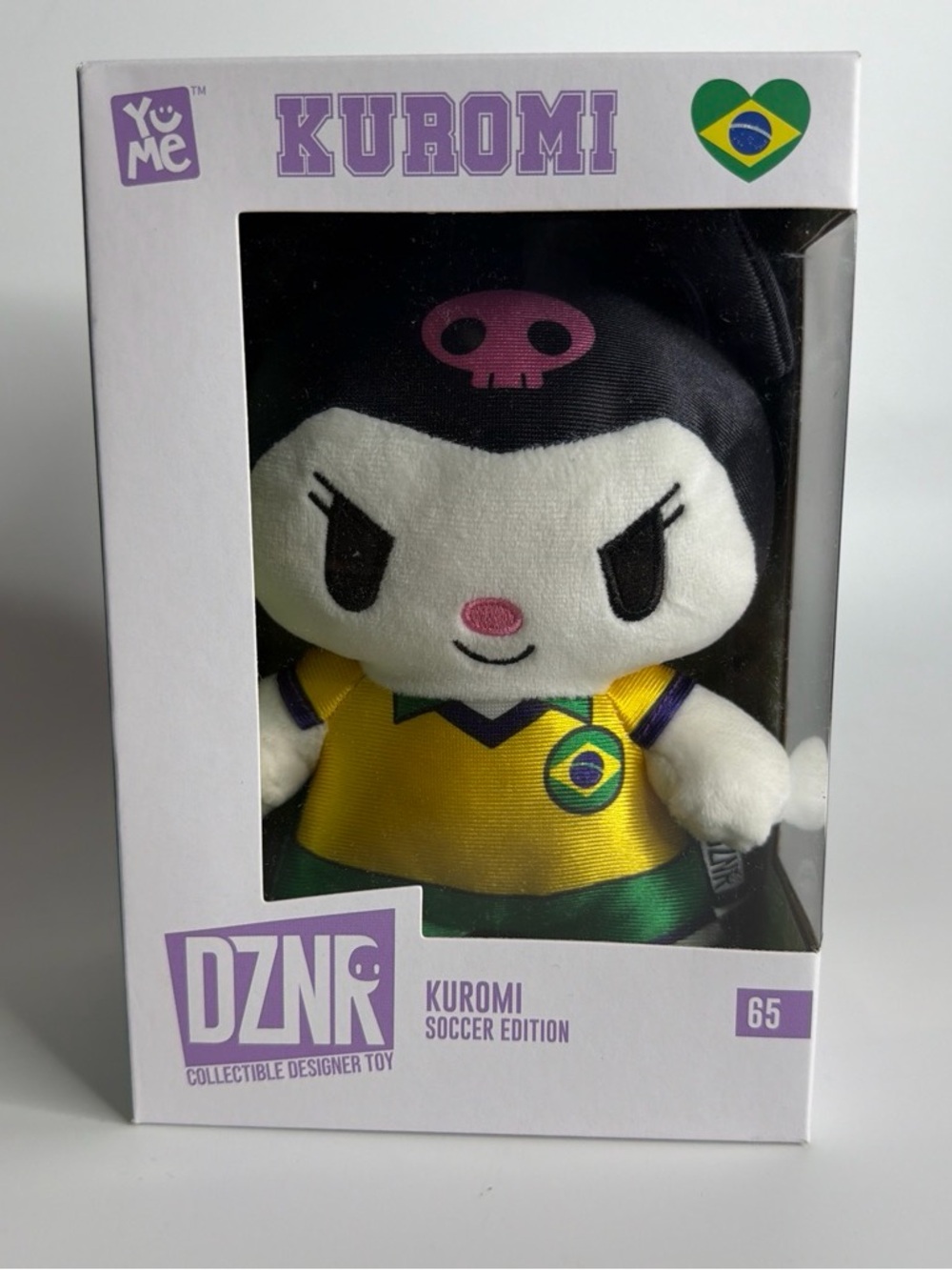 YuMe DZNR Kuromi Brazil Soccer Edition #65 Plush New